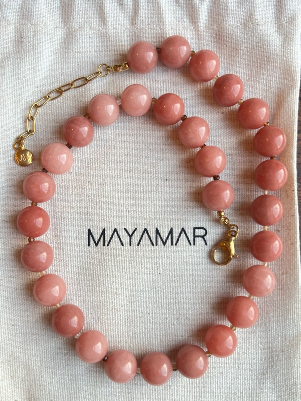 Quartz with 24k Gold Plated Clasp Necklace NWOT